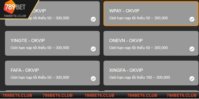 Các hình thức nạp tiền 789BET cần nhớ 